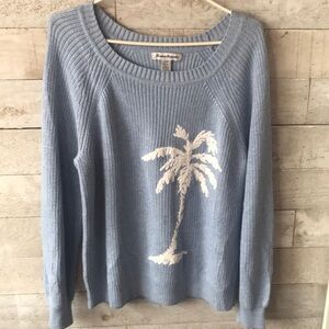 Tommy Bahama embroidered velvet palm tree cotton jumper